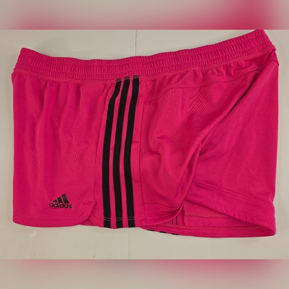 Adidas Women's Pacer 3-Stripes Pink Athletic Gym Shorts Size XL K-2423 - Picture 11 of 12
